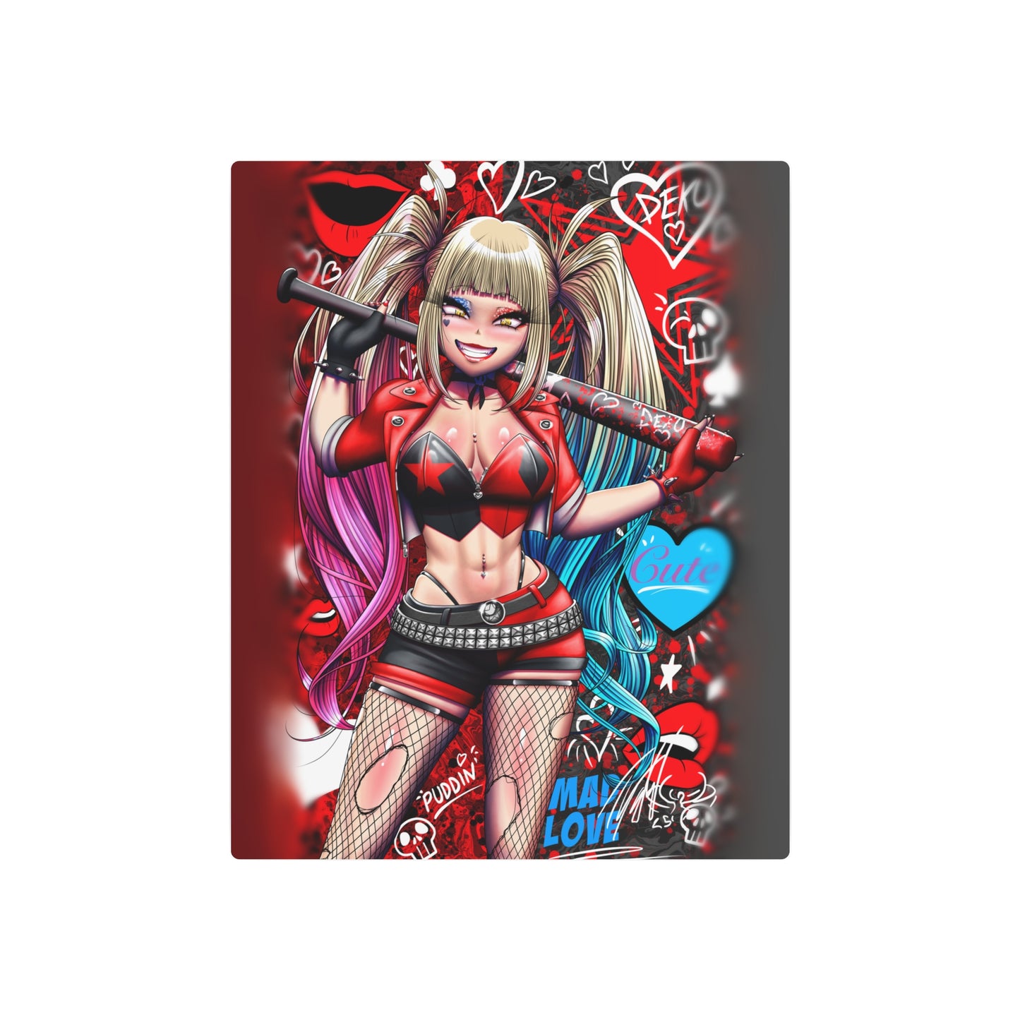 Crazy Anime Girl Metal Print