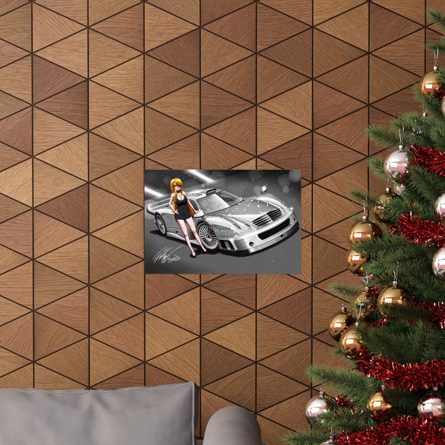 Poster - Anime and Exotic Car Art