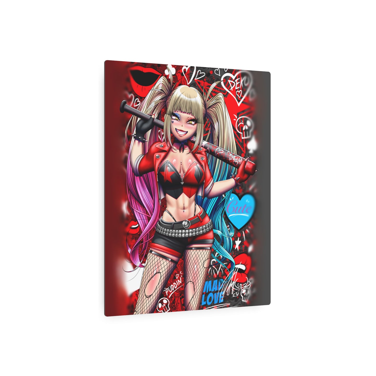 Crazy Anime Girl Metal Print