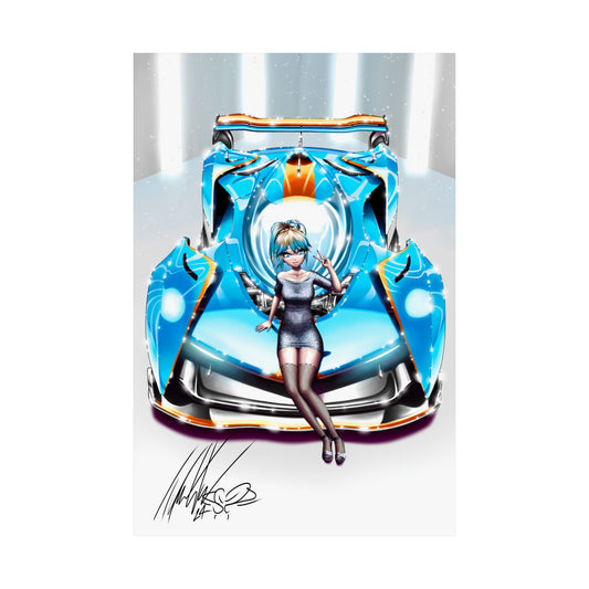 Anime Girl With An Insane Track Car