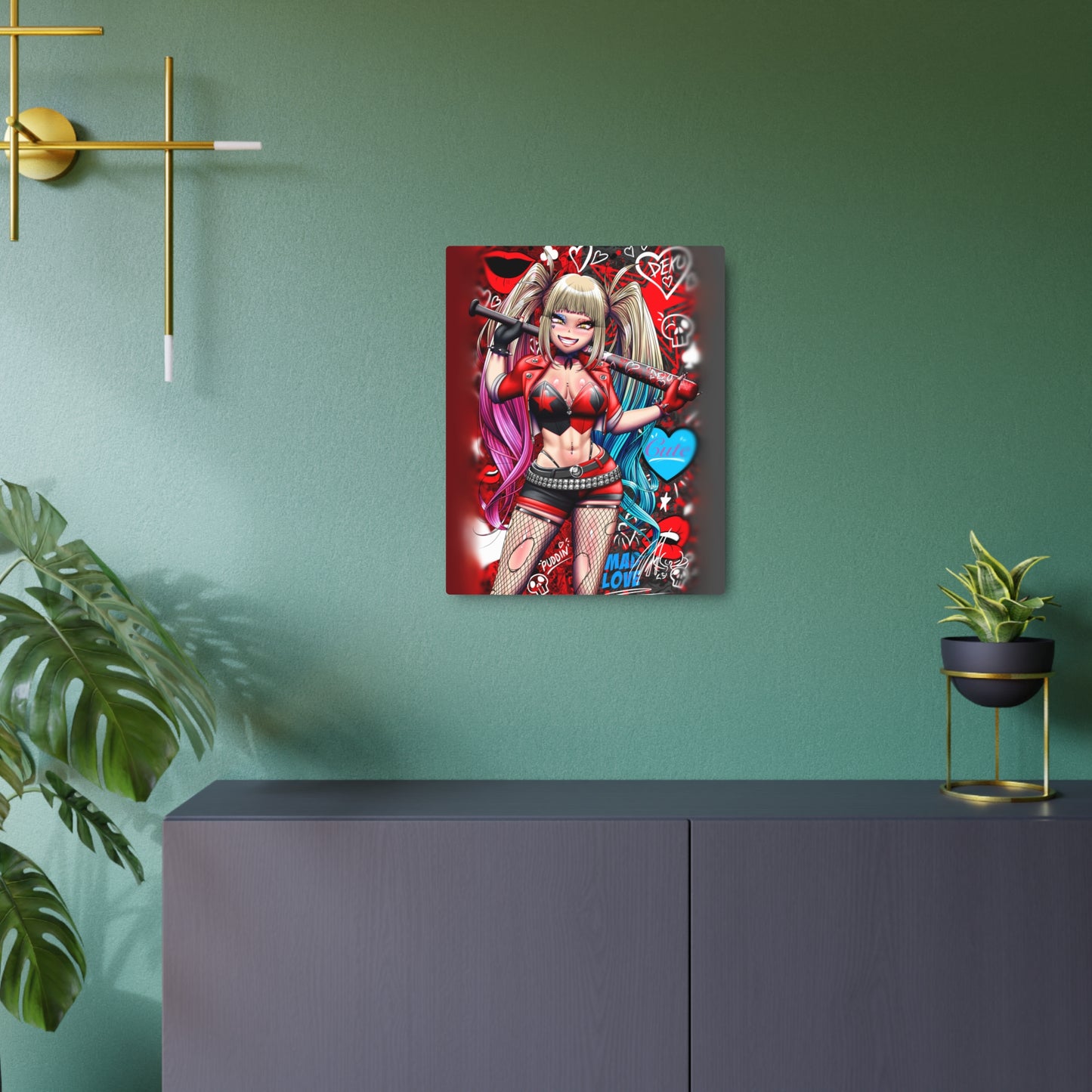 Crazy Anime Girl Metal Print